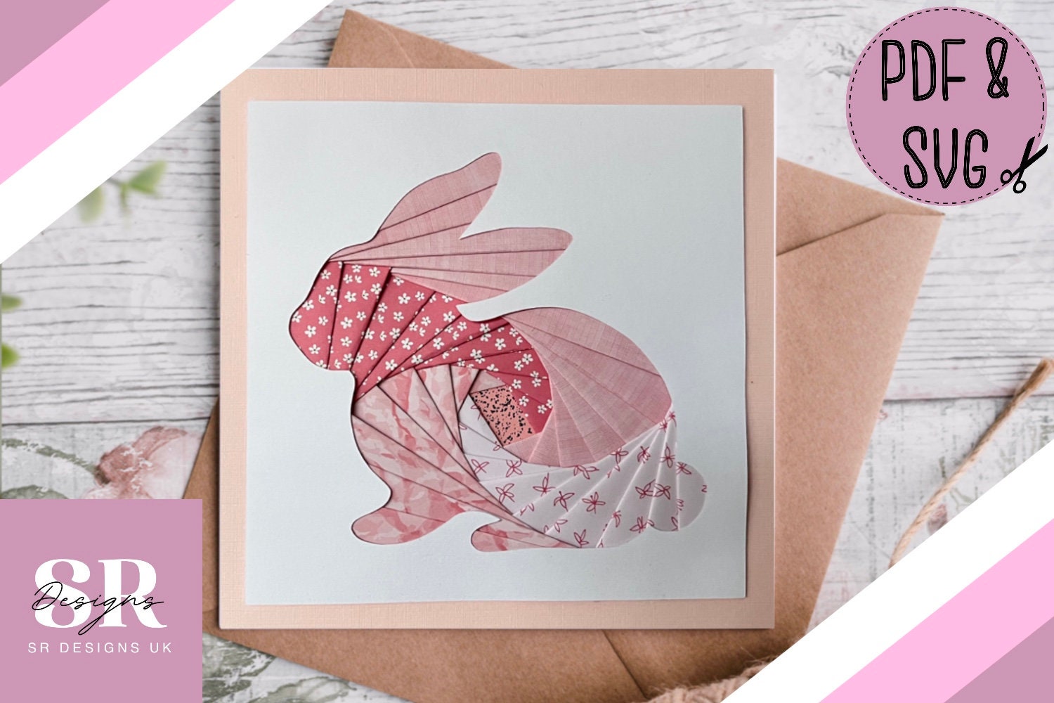 Bunny Iris Folding Pattern Template PDF & SVG. Iris Folding Pattern ...