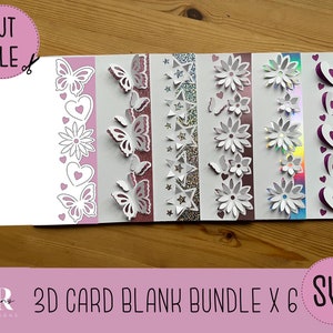 SVG: 'pop up'/ 3D Kartenrohling Bundle. Karte svg. Pop up Blumen. 3d Blumen. Pop up SVG. 3D Karte svg. Blanko Karte svg. Cricut Karte. Kartenpaket