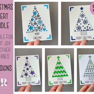 SVG: Kerst invoegen Kaart Bundel. Kerst svg. Kerstkaart svg. Papier snijden. Kerstkaart svg bundel. 3D SVG.