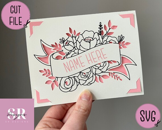 SVG: Valentines Day Insert Card. Cricut Joy Friendly. Draw 