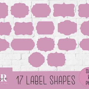 Label template bundle. 17 designs. Christmas labels. Halloween labels. Gift tag svg. Label blanks. Label svg.