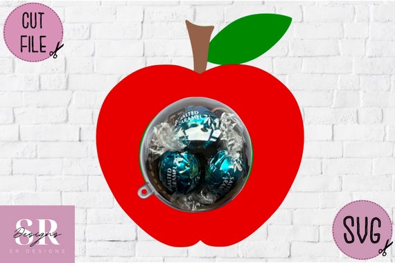 Apple Candy Dome Svg. Chocolate Holder Svg. Apple Candy Holder
