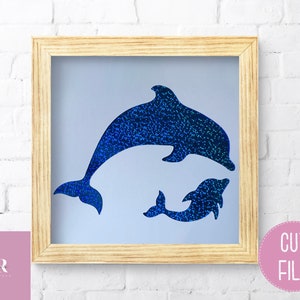 SVG: Delfin. Digitaler Download. Papierschnitt. Delfin Geschnittene Datei. Delfin SVG. Delfin Karte. Delfin Silhouette.