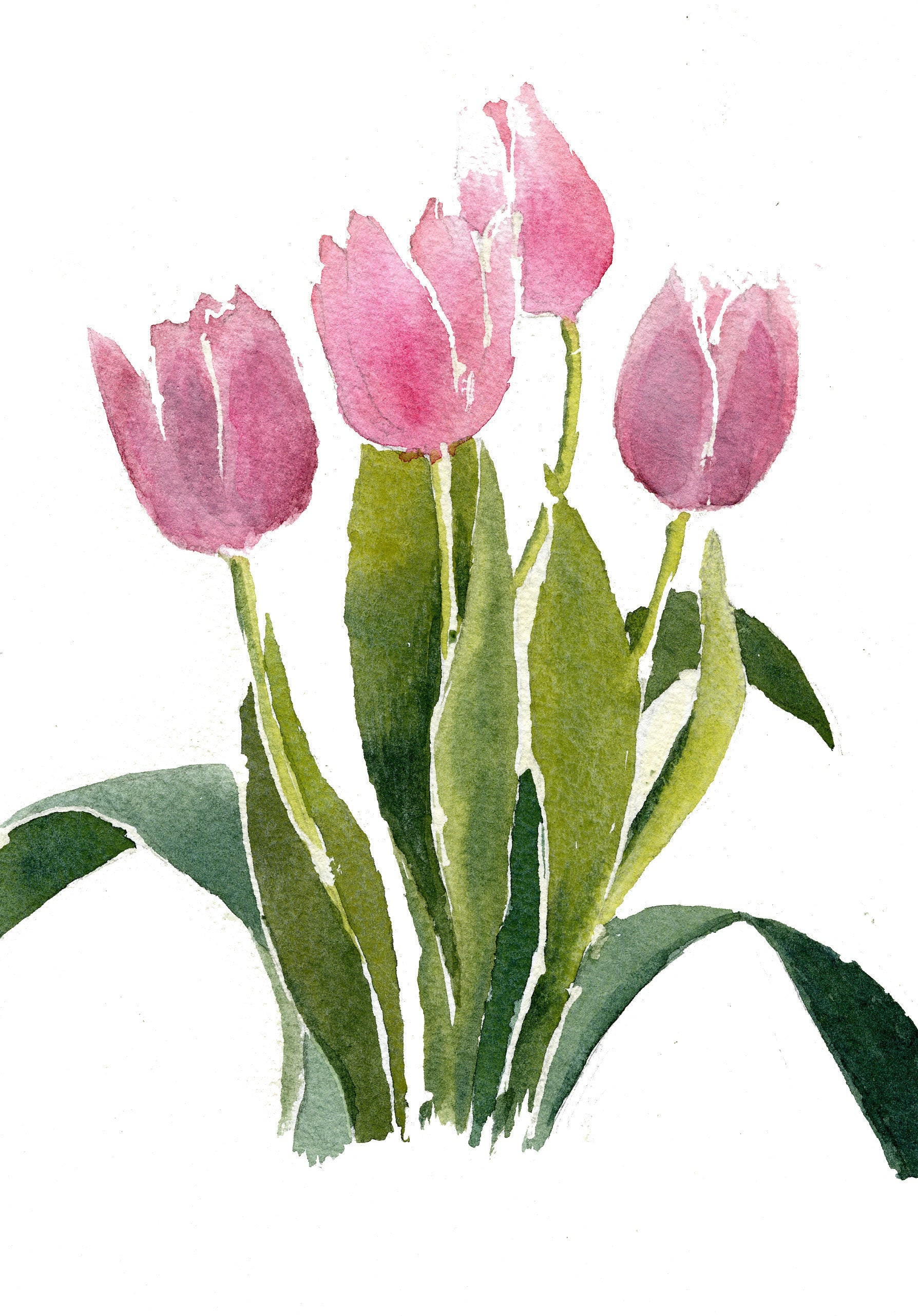 Blumen in Aquarell. Gedruckt von Originalgemälden. | Etsy