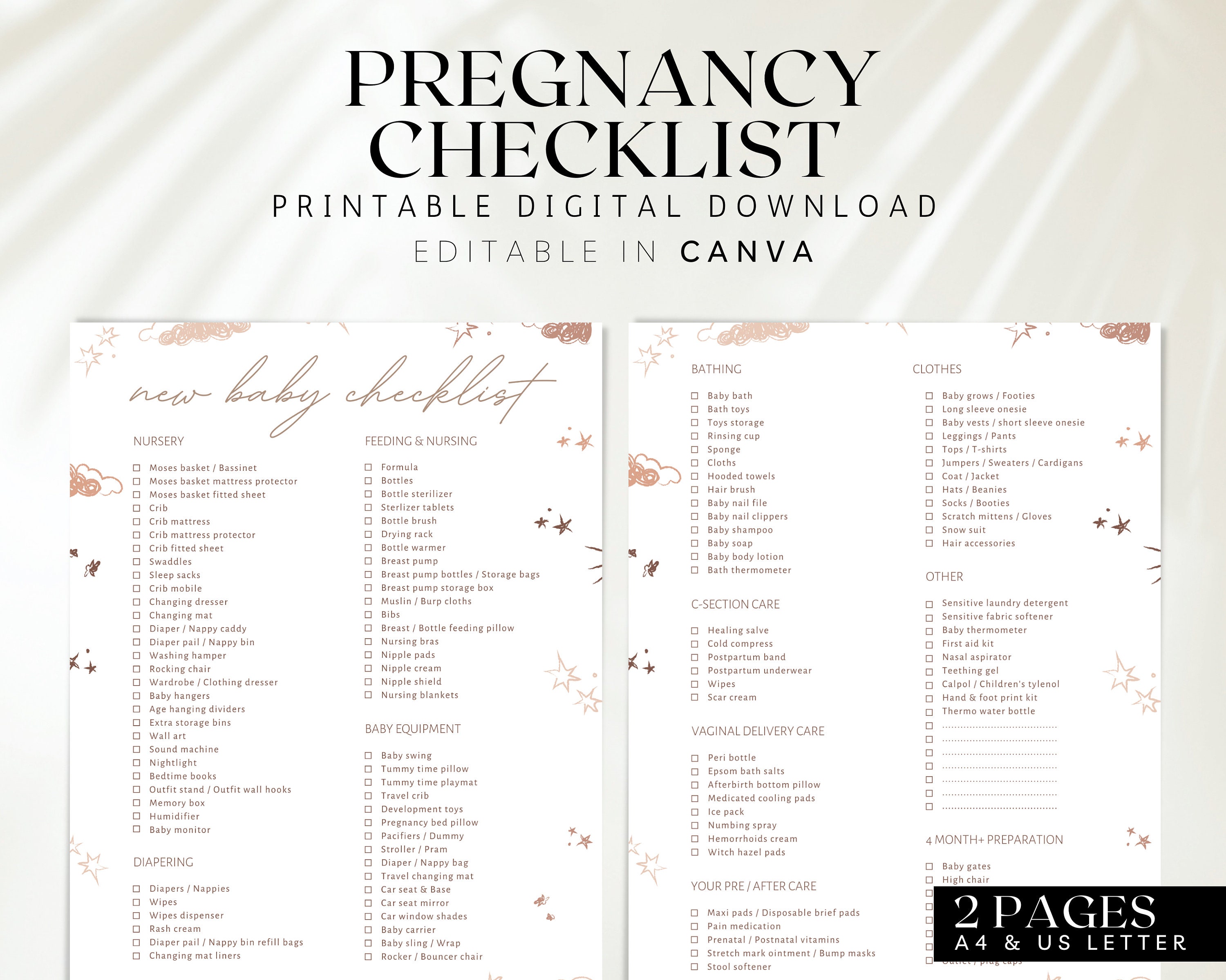 Free Printable Baby Registry List Printable Baby Registry List