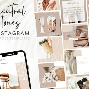 Neutral business branding, beige instagram posts, neutral quotes for instagram, social media business, white instagram Branding, BB12