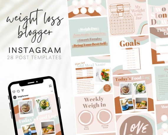 Weight loss Planner, Pastel Instagram Post, Food Diary, Slimming World, Pounds Loss Tracker, Weight Watchers, Pink Social Media Posts BB17