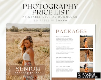 Liste de prix pour la photographie pour les seniors, Guide de tarification pour la photographie pour les diplômés, Liste de prix pour les seniors, Guide des packages de photographie minimale pour les lycéens, BB69