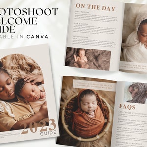 Editable Family Photoshoot Welcome Guide, Photography Pricing Book, Gender Reveal Photoshoot Brochure, Editable Photography Client Book BB56
