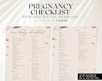 Pregnancy Checklist, New baby checklist, first time mom checklist, pregnancy to do list, baby nursery shopping list, pregnancy planner, 011