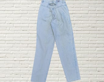 Jeans Rocky Mountain Western vintage des années 80 et 90 - délavé à l'acide brodé