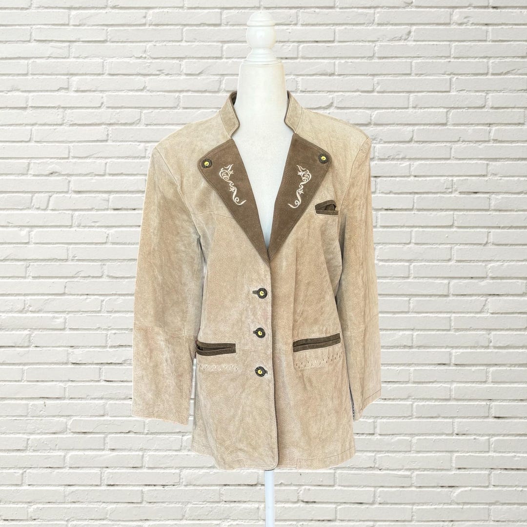 Veste Vintage Enzo Scapati Style Tyrol/Dirndl - Taille 40, Cuir, Doublure Polyester, Occasion Très Bon état