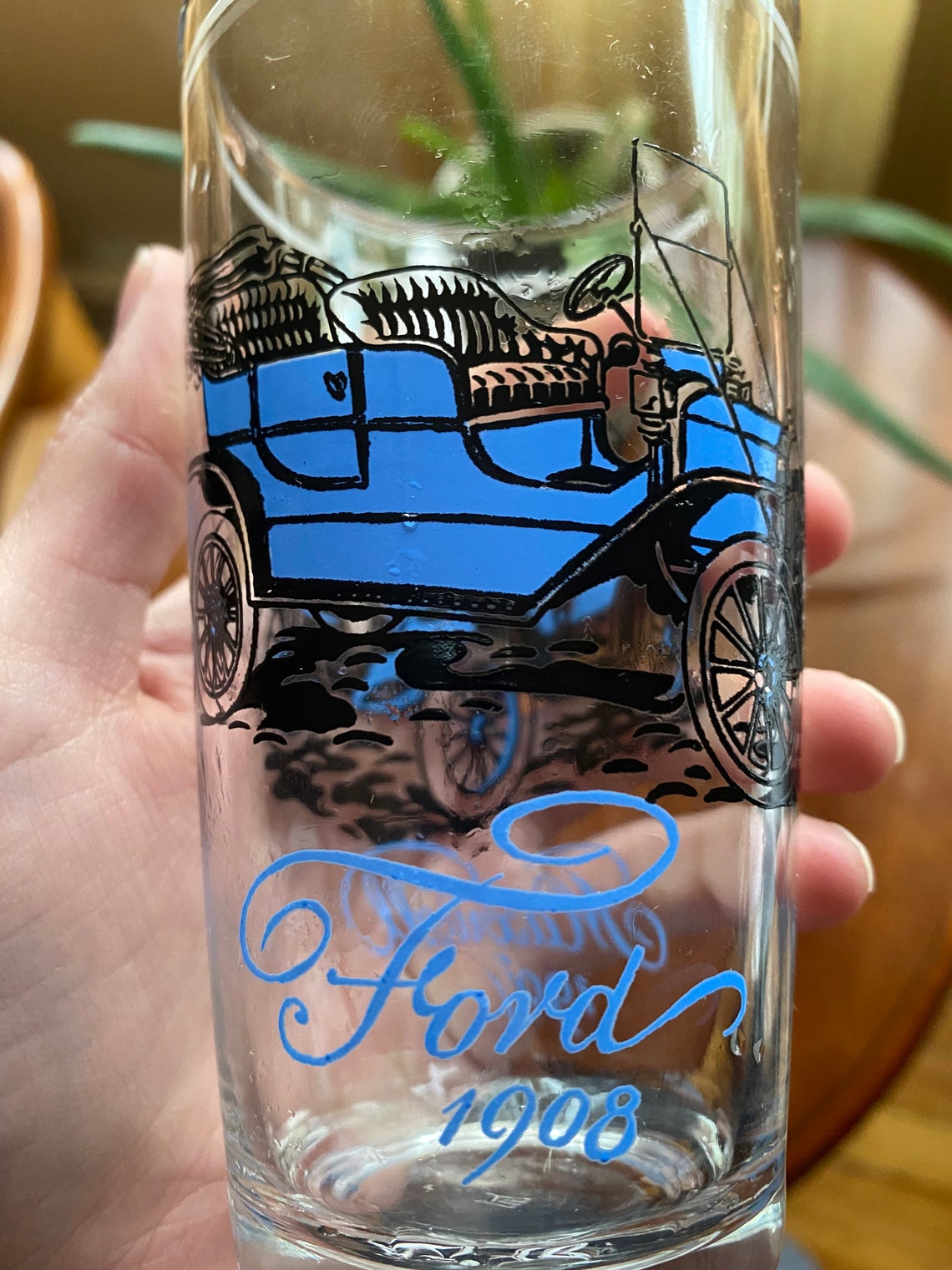 Vintage Antique Car Drinking Glasses Ford 1908 and Madewell Etsy