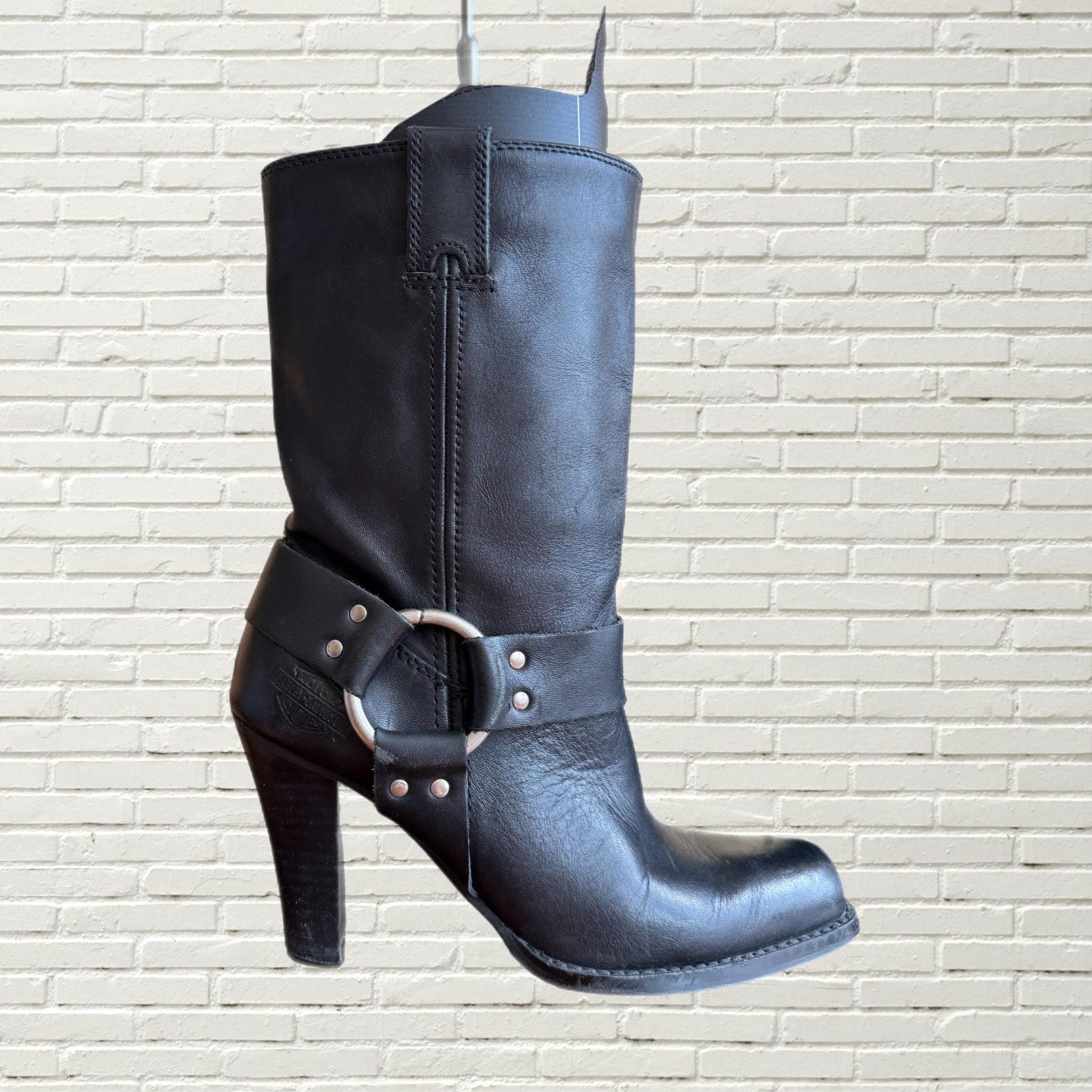 Y2k Harley Davidson Boots - Etsy