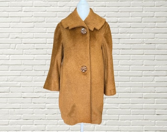 60’s Vintage Wool Mohair Chester Coat Vintage Wool Mohair Coat Brown Red Fleck Small 1960s Overcoat - Etsy