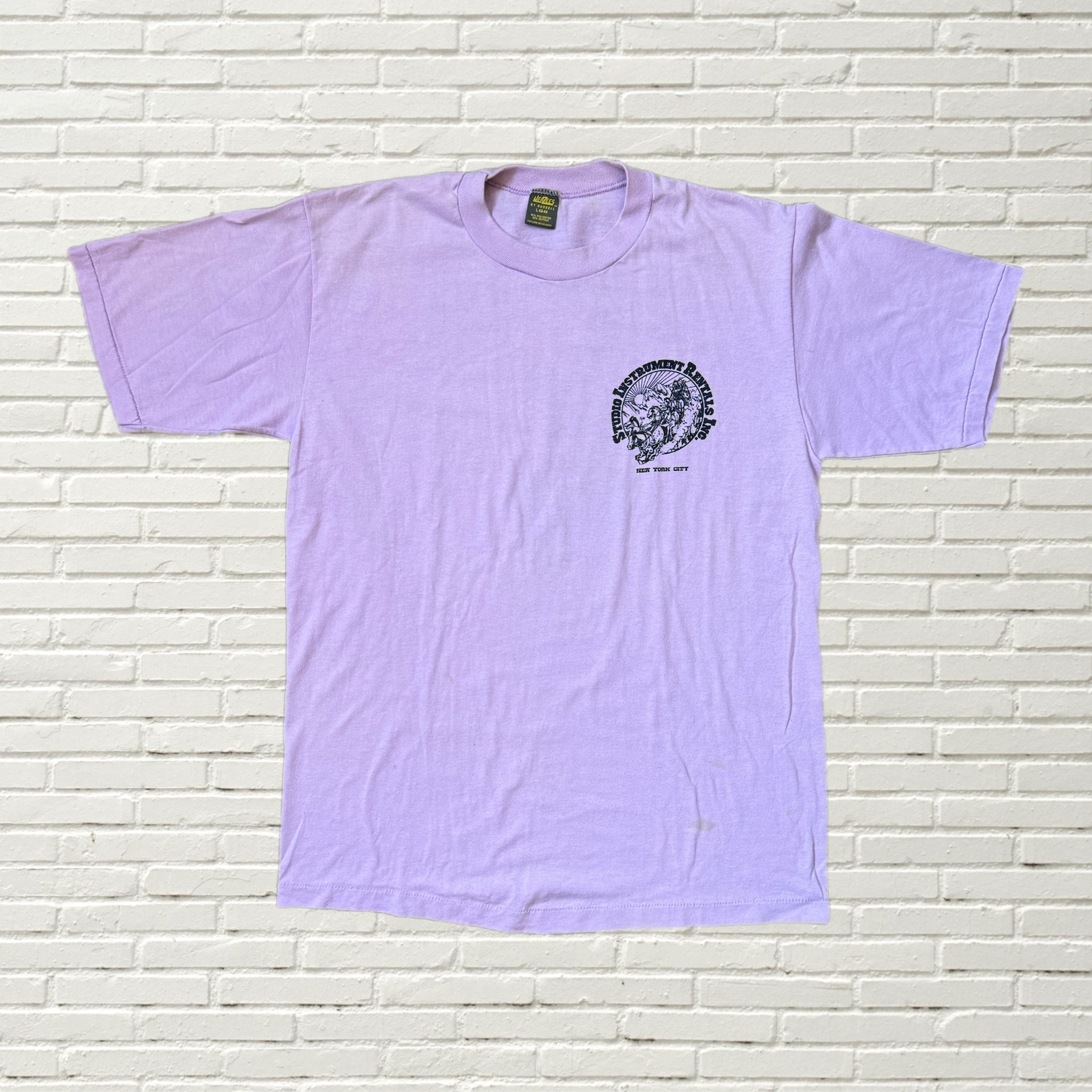 Vintage 80s 1985 Live Aid Concert T Shirt - Light Purple - Jerzees