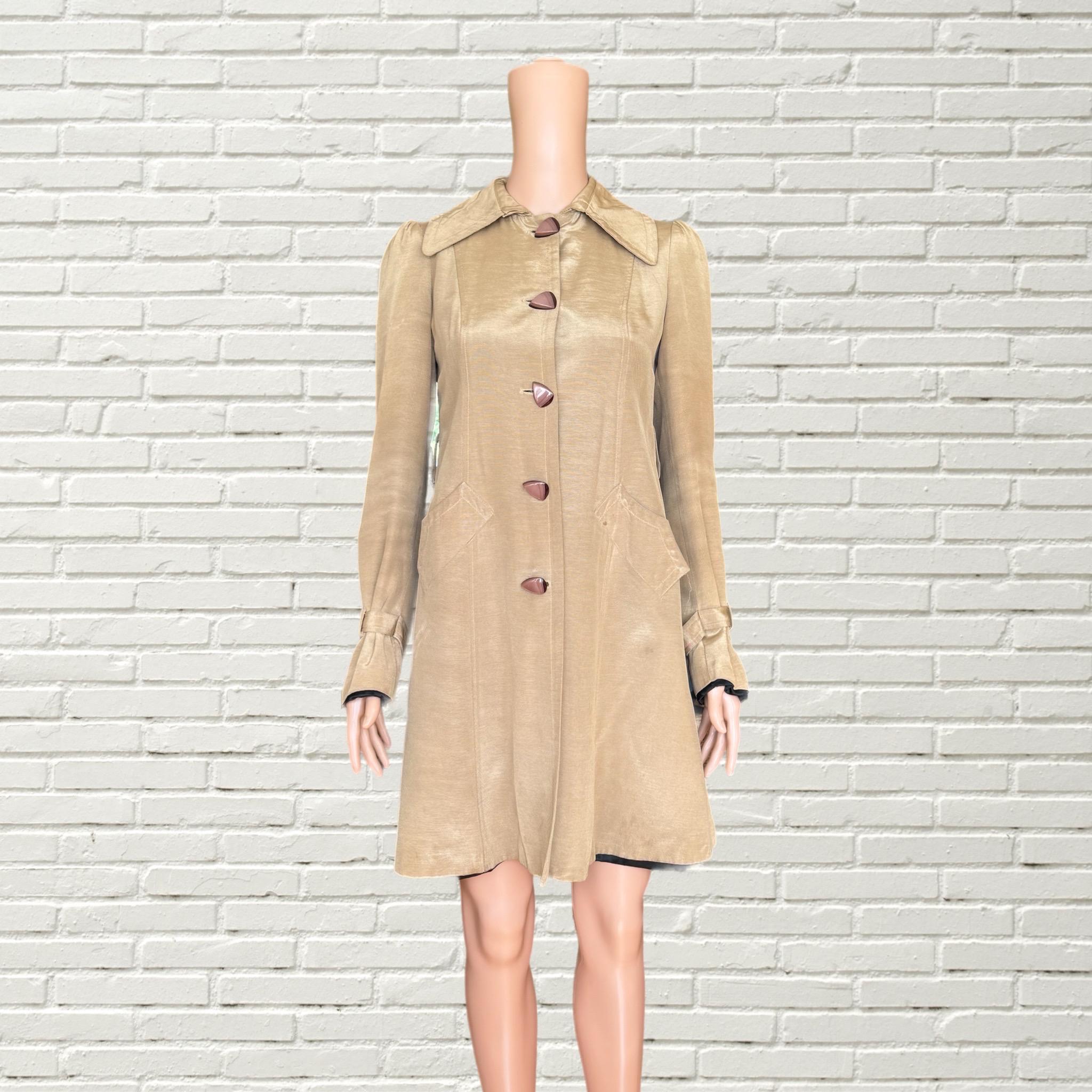 ベッツィ　ジョンソン　コート ベッツィ ジョンソン コート Vintage 90s Betsey Johnson Coat - Biege