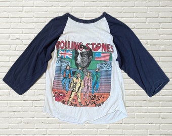 Vintage 1981 Rolling Stones Tattoo Tour Raglan T-Shirt