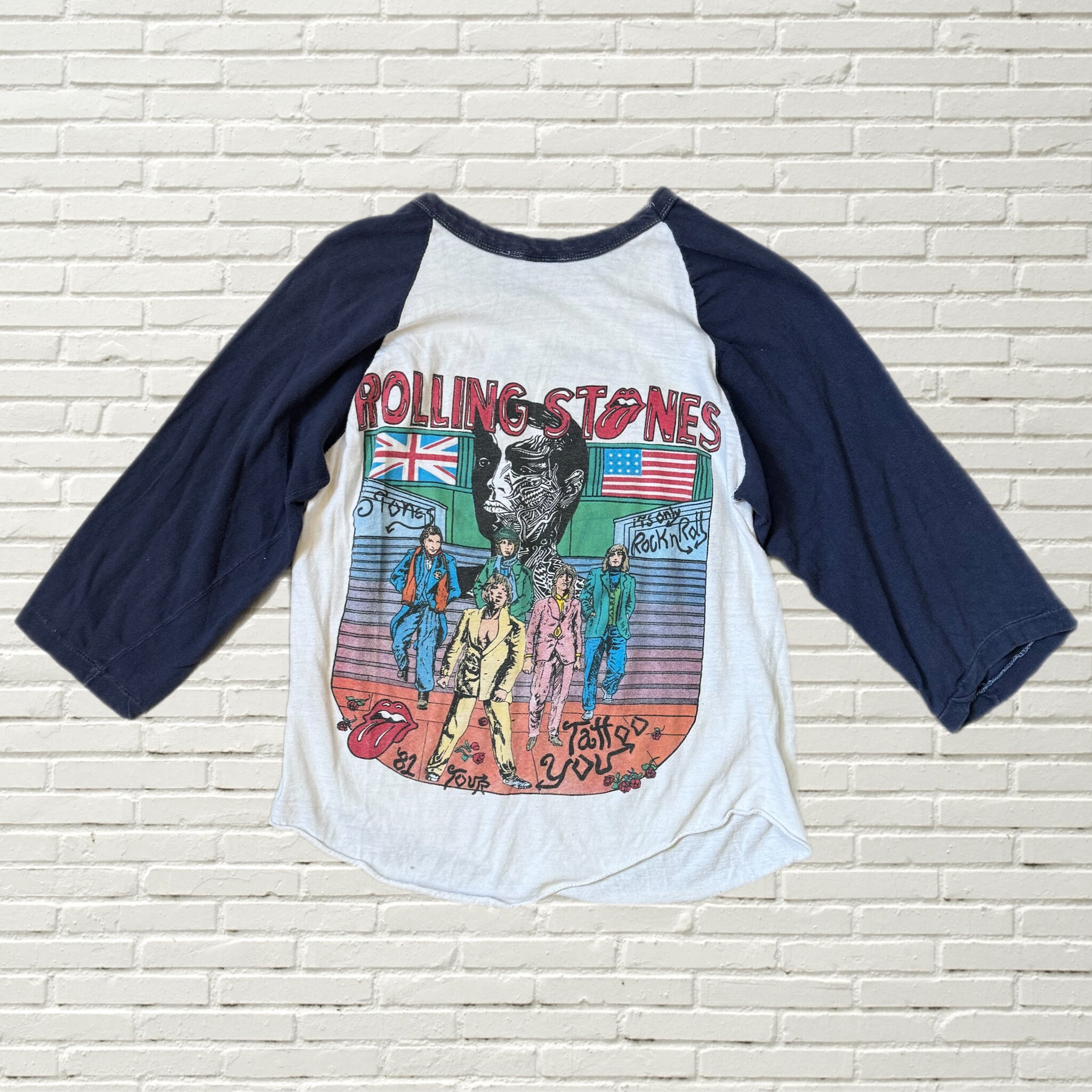 Vintage 1981 Rolling Stones Tattoo Tour Raglan T-shirt - Etsy
