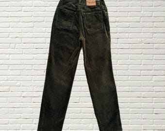 90s Lauren Ralph Lauren Womens 12 Wide Whale Corduroy Chino Pants