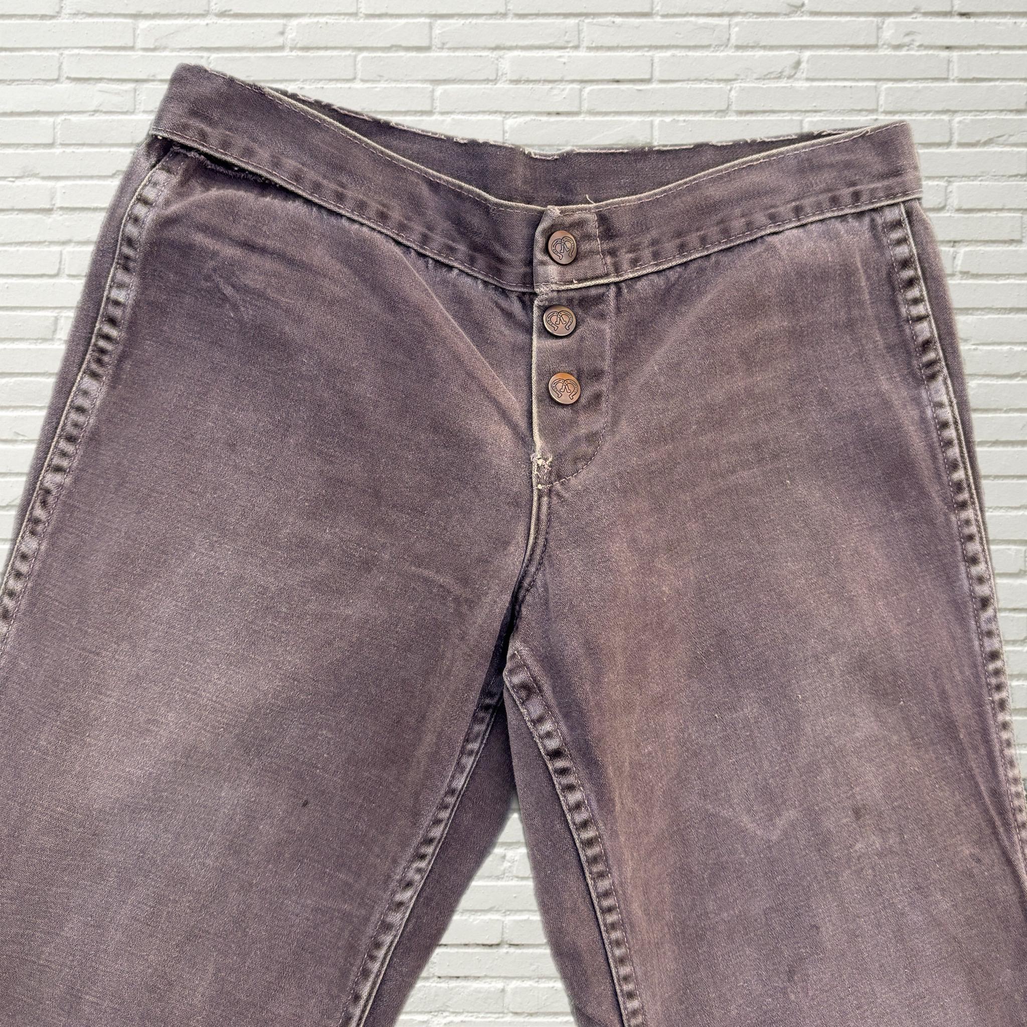 Vintage 70s Brown Bell Bottom Jeans - Low Rise Hip Hugger