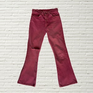70s Pink Jeans - Etsy