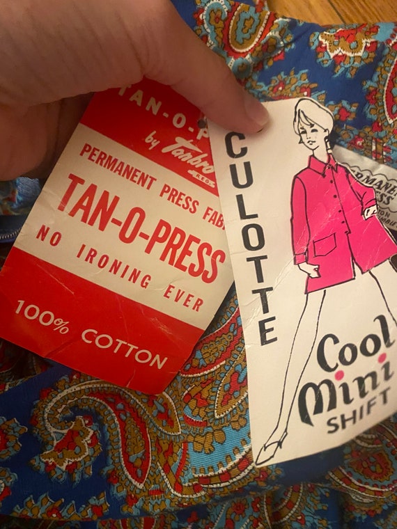 Vintage 60’s NWT long sleeve romper / culotte - p… - image 6