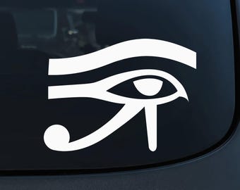 May include: White vinyl sticker of the Eye of Horus, an ancient Egyptian symbol of protection and good health.