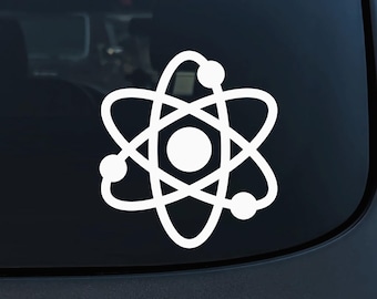 Atom Vinyl Decal: Science, Physics, Chemistry Car Sticker