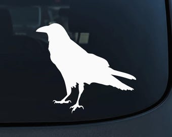 Crow Silhouette Bird Raven Vinyl Decal Car Window Automotive Water Bottle Sticker