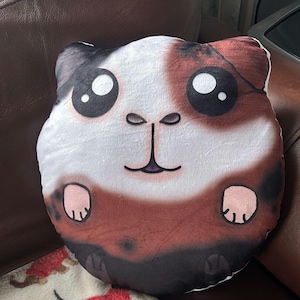 Guinea Pig Plush Pillow: Tri-Color Tort Animal Decor, Piggie Cushion, Guinea pig lover