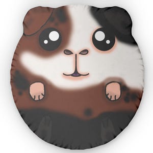 Guinea Pig plush Pillows - Cute Animal Decor, Unique Gifts for Animal Lovers, Tri colour Tort