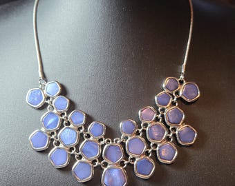 Moonlit Mosaic Statement Necklace (Vintage Laura Ashly)