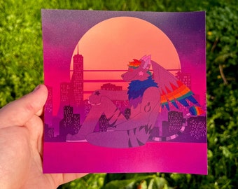 Vaporwave Chyplychy A5 Square Print