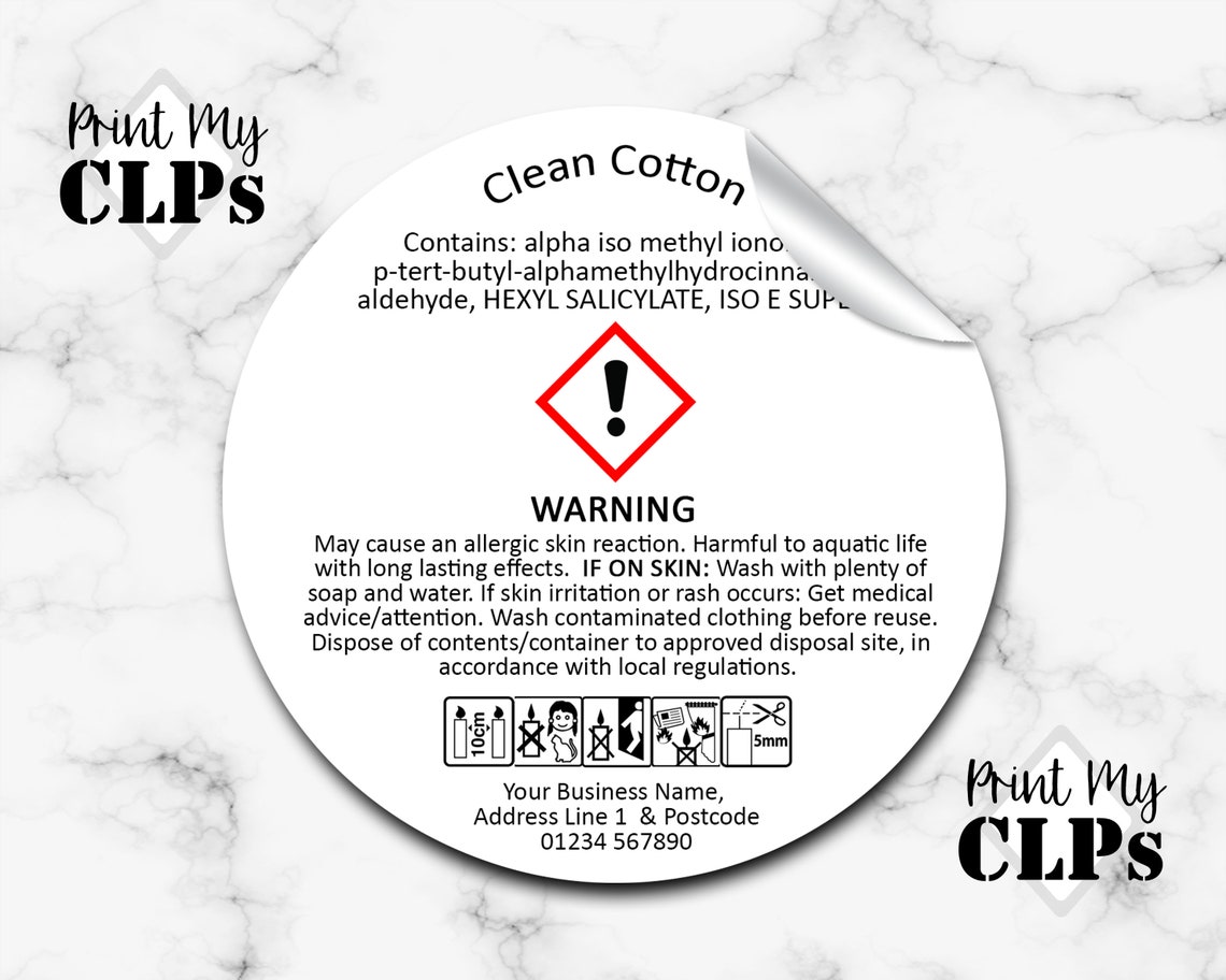 CLP Labels for Candles Round / Circle Labels 45mm Diameter Etsy