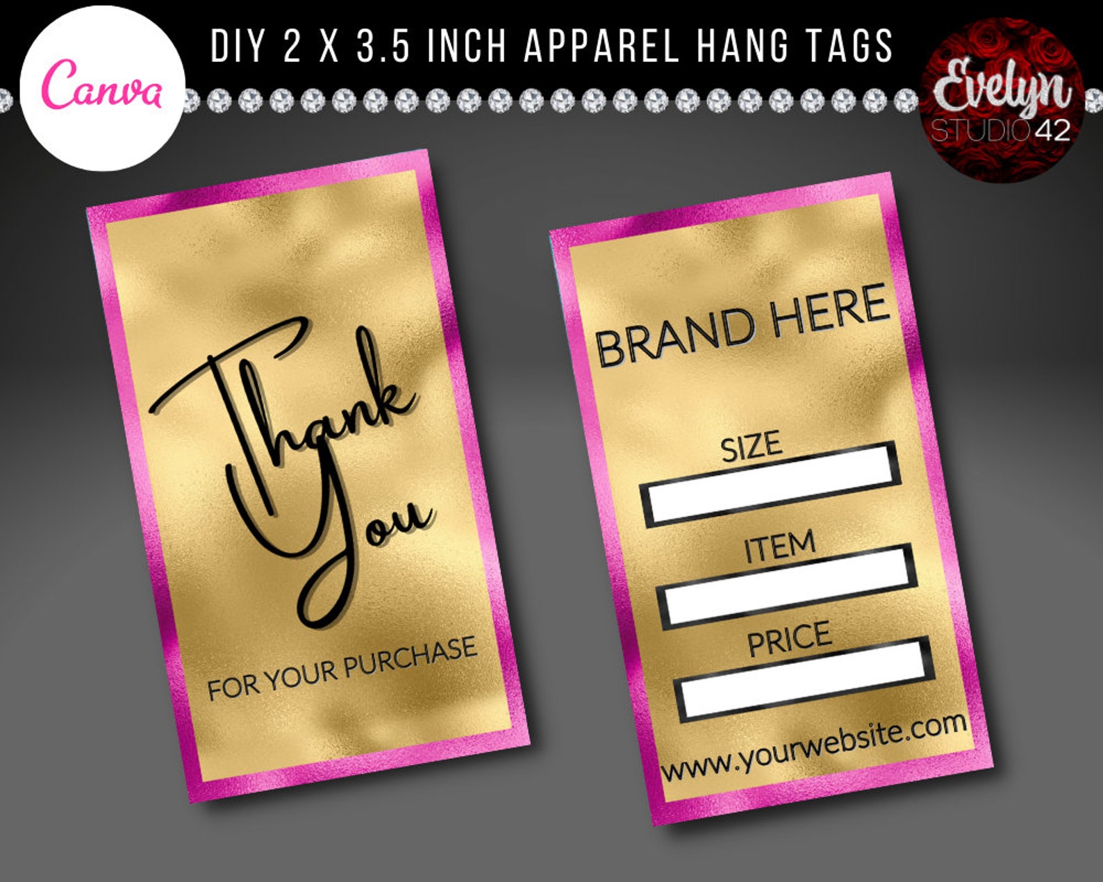 DIY Hang Tag Template Boutique Hang Tag Apparel Hang Tags Etsy