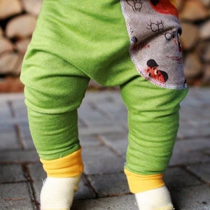 Harem pants, play pants, long for children, size 56 - 146, sewing instructions and pattern