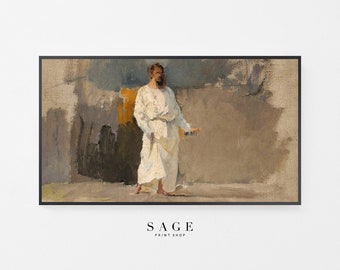 Jesus Painting for Samsung Frame TV: Vintage Christian Art Digital Download