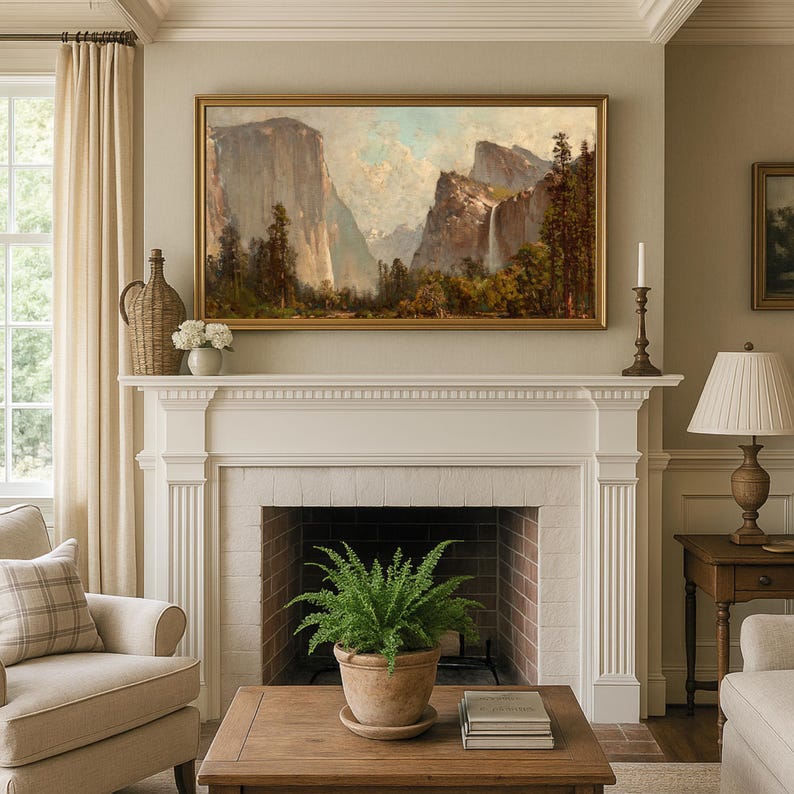 Yosemite Half Dome Vintage Art, National Park Art for Samsung Frame TV (Digital Download) image 3