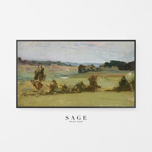 Abstract Landscape for Samsung Frame TV | Vintage Landscape Oil Painting | 200