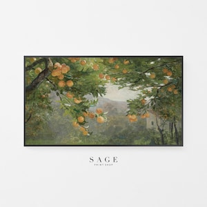 Frame TV Art Citrus | Orange Tree Art for Samsung Frame TV | 208