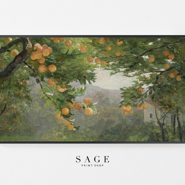 Frame TV Art Citrus | Orange Tree Art for Samsung Frame TV | 208