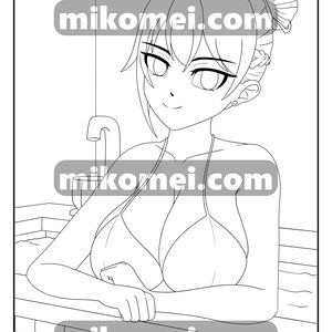 15pack sexy anime girls coloring pages  etsy