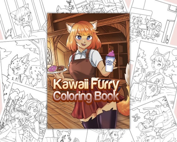 Kawaii Furry Coloring Book : 30-page PDF | Etsy