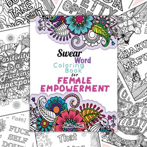 Swear Word Coloring Book For Female Empowerment : 30-Page PDF