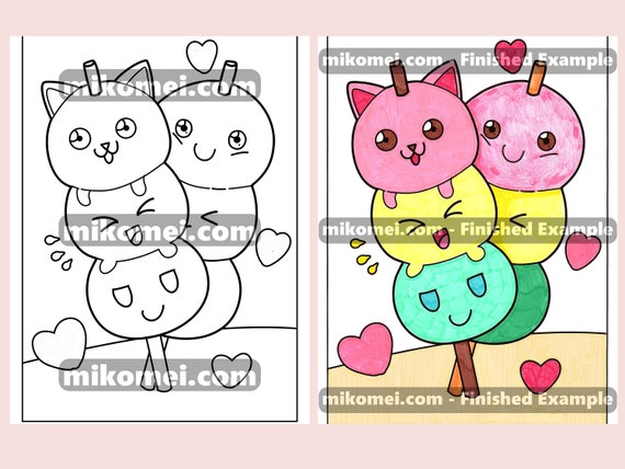 25 Kawaii Coloring Pages Kawaii Coloring Book for Kids, Teens and