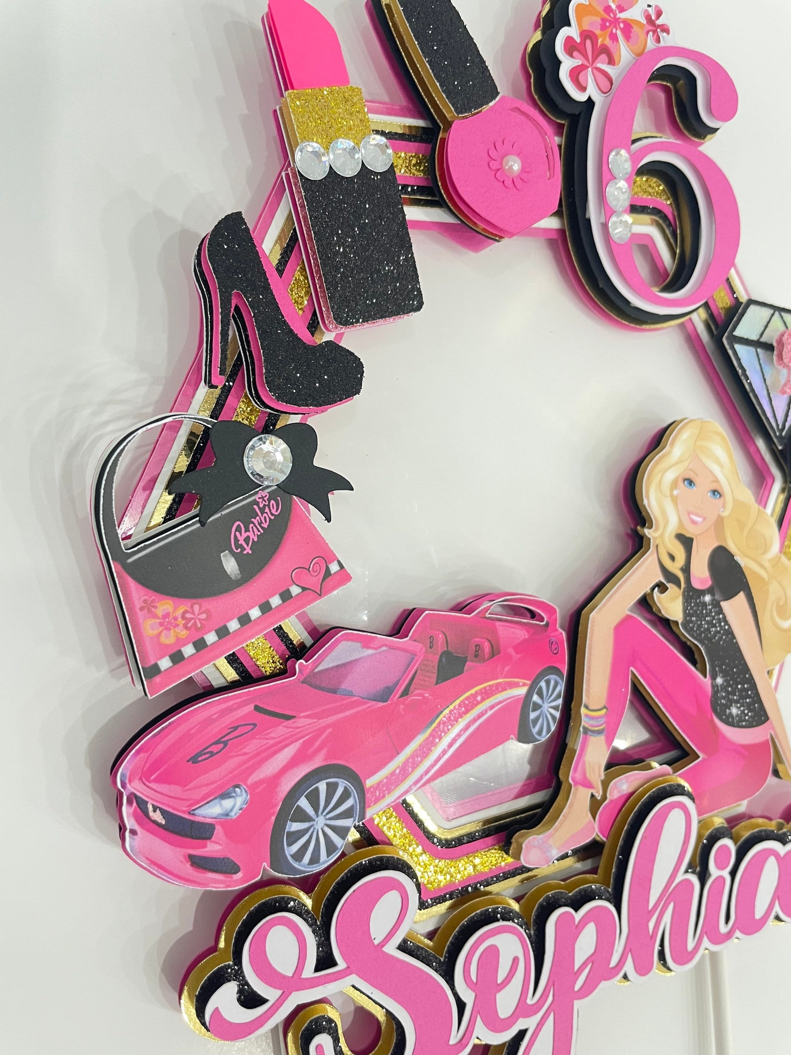 Barbie Cake Topper Barbie Birthday Barbie Party Etsy