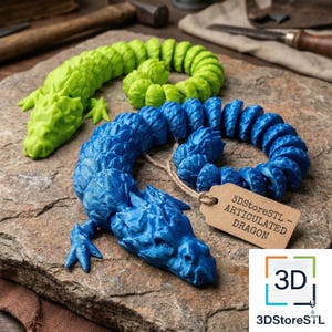 Articulated Dragon STL File | Flexi 3D Print Digital Download | Print ...