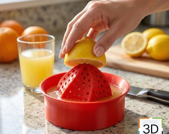 Manual Citrus Juicer STL File - 3D Printable Lemon & Orange Squeezer | Kitchen Gadget | 3DStoreSTL
