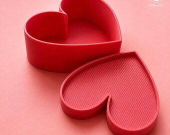 Heart Box STL File | 3D Printable Heart-Shaped Gift Box | Day Keepsake Box | Romantic Storage Container | Digital Download